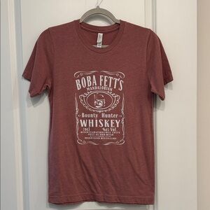 Boba Fett's Mandalorian Whiskey Graphic T-Shirt - Pink